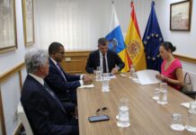 Encontro de Trabalho entre o Ministro do Turismo e Transportes e o Vice-Presidente do Governo das Canárias